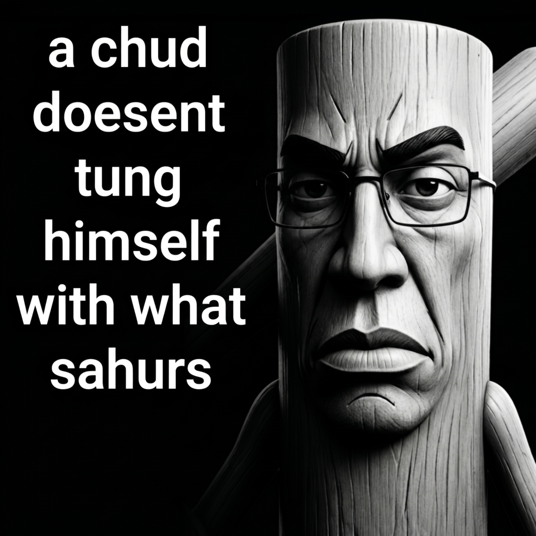 a chud doesent tung himself with what sahurs